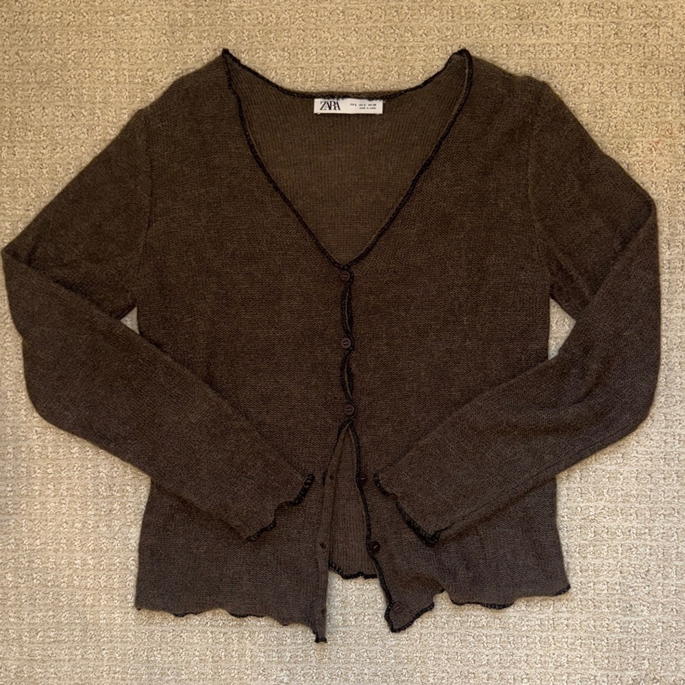 Zara Taupe Knit Sweater